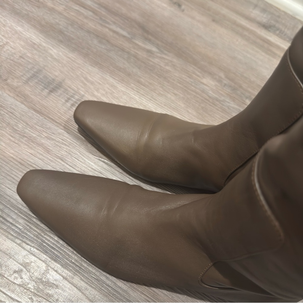 STAUD Wally Flat Truffle Leather Tall Boots - Picture 11 of 16